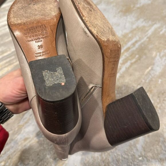 Maison Martin Margiela Women 39 US 8 Zip Boots Booties Low Ankle Grayish tan - Picture 8 of 8